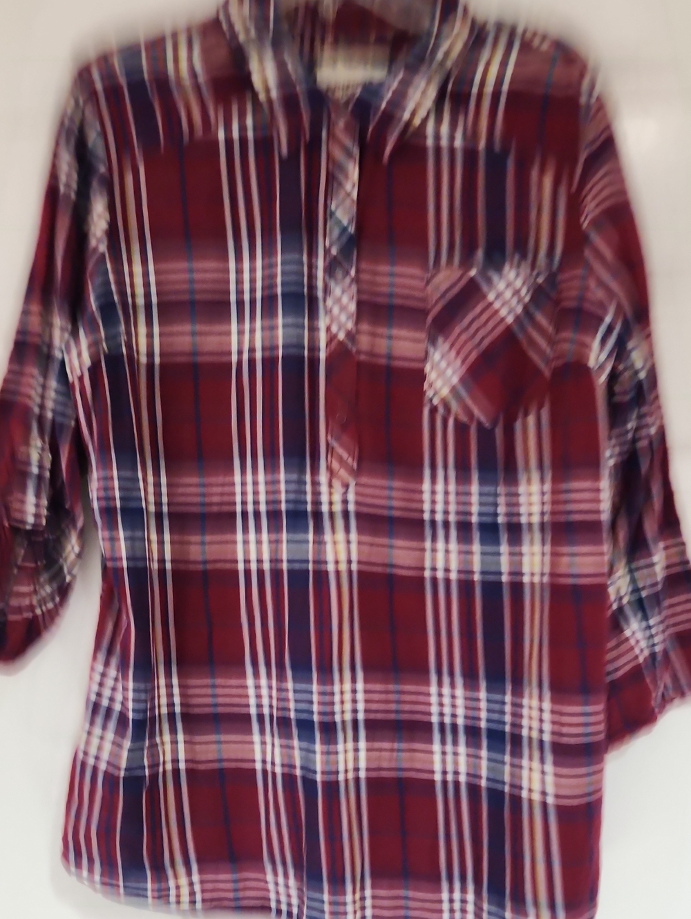 Arizona Jean Company Red and Blue Plaid Tunic